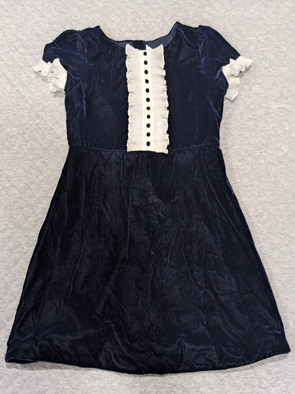 Janie and Jack Blue Velvet Dress 7